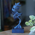 Escultura de resina, 'Árbol de la cultura' - Escultura de resina azul firmada de máscaras de teatro