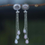 Quartz waterfall earrings, 'Pastel Droplets' - Long Quartz Waterfall Earrings from Brazil