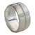 Sterling silver band ring, 'Latitudes' - Sterling Silver Wide Band Ring with Perpendicular Lines