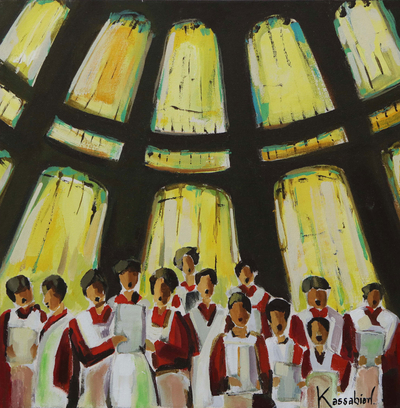 Acrylic on Canvas Painting of Choir