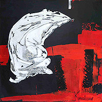'The Year of the Rat' - Abstract Acrylic on Canvas Painting