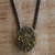 Druzy agate pendant necklace, 'Dark Affinity' - Bronze Druzy Agate Necklace (image 2b) thumbail