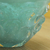 Hand blown art glass vase, 'Ruffled Blue Basket' (4 inch) - Brazilian Hand Blown Atlantic Blue Art Glass Vase 4 In Tall (image 2e) thumbail