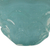 Hand blown art glass vase, 'Ruffled Blue Basket' (4 inch) - Brazilian Hand Blown Atlantic Blue Art Glass Vase 4 In Tall (image 2g) thumbail