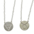 Malachite double pendant necklace, 'Celebrating Taurus' - Taurus Scapular Necklace with Malachite 2 Silver Pendants