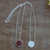 collar con colgante doble de jaspe - Collar Escapulario Jaspe Rojo y 2 Plata Ley