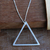 Sterling silver pendant necklace, 'Equilateral' - Triangle Pendant Necklace in Sterling Silver