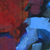 'Haven in the Garden' - Signed Impressionist Painting of Red and Blue Blossoms (image 2b) thumbail
