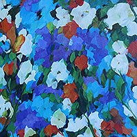 'Summer IV' - Brazilian Signed Modern Art Floral Abstract Painting