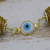 Gold plated golden grass jewelry set, 'Eyes of Tocantins' - Handcrafted Golden Grass Jewelry Set