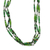 Collar de eslabones de papel reciclado y cuarzo - Collar de Eslabones Ecológicos de Cuarzo Verde y Papel Reciclado