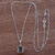 Halskette mit Rauchquarz-Anhänger - Quadratisch geschnittene brasilianische 4-Karat-Rauchquarz-Anhänger-Halskette
