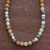 Agate, jasper and cultured pearl beaded necklace, 'Earth Treasures' - Gemstone Beaded Strand Necklace