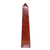 Obelisk aus Jaspis - 21,6 cm große brasilianische Obelisk-Skulptur aus rotem Jaspis