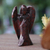 Estatuilla de jaspe - Escultura de ángel de piedras preciosas pequeñas de jaspe rojo