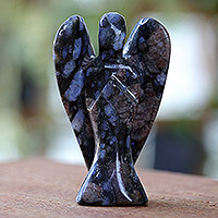 Rhyolite figurine, 'Angel of Perception' - Brazilian Rhyolite Gemstone Angel Sculpture