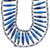 Kragenhalskette aus recyceltem Papier - Blaue Halskette aus recyceltem Papier, handgefertigt in Brasilien