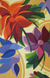 'Flowers and Birds' - Floral Painting with Bluebirds in Bright Color Closures thumbail