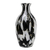 Kunstglasvase - Brasilianische Kunstglasvase im Murano-Stil in Schwarz und Weiß