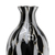 Jarrón de cristal de arte - Jarrón de cristal artístico estilo Murano brasileño en blanco y negro