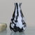 Art glass vase, 'Stable Monochrome' - Hand-Blown Murano-Style Black and White Art Glass Vase (image 2c) thumbail