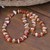 Agate beaded necklace, 'The Earth' - Brazilian Handmade Agate and Citrine Beaded Necklace