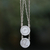 Jasper double pendant necklace, 'Celebrating Leo' - Leo Sign Sterling Silver and Jasper Double Pendant Necklace