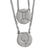 Howlite double pendant necklace, 'Celebrating Gemini' - Gemini Sign Sterling Silver Howlite Double Pendant Necklace