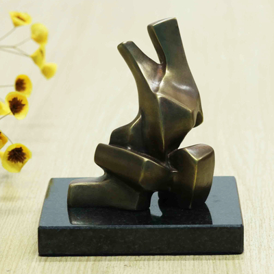 Escultura de bronce, (2022) - Escultura de Bronce Figura Abstracta de Brasil