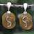 Gold-accented golden grass dangle earrings, 'Golden Snails' - Golden Grass Dangle Earrings with 18k Gold Accents