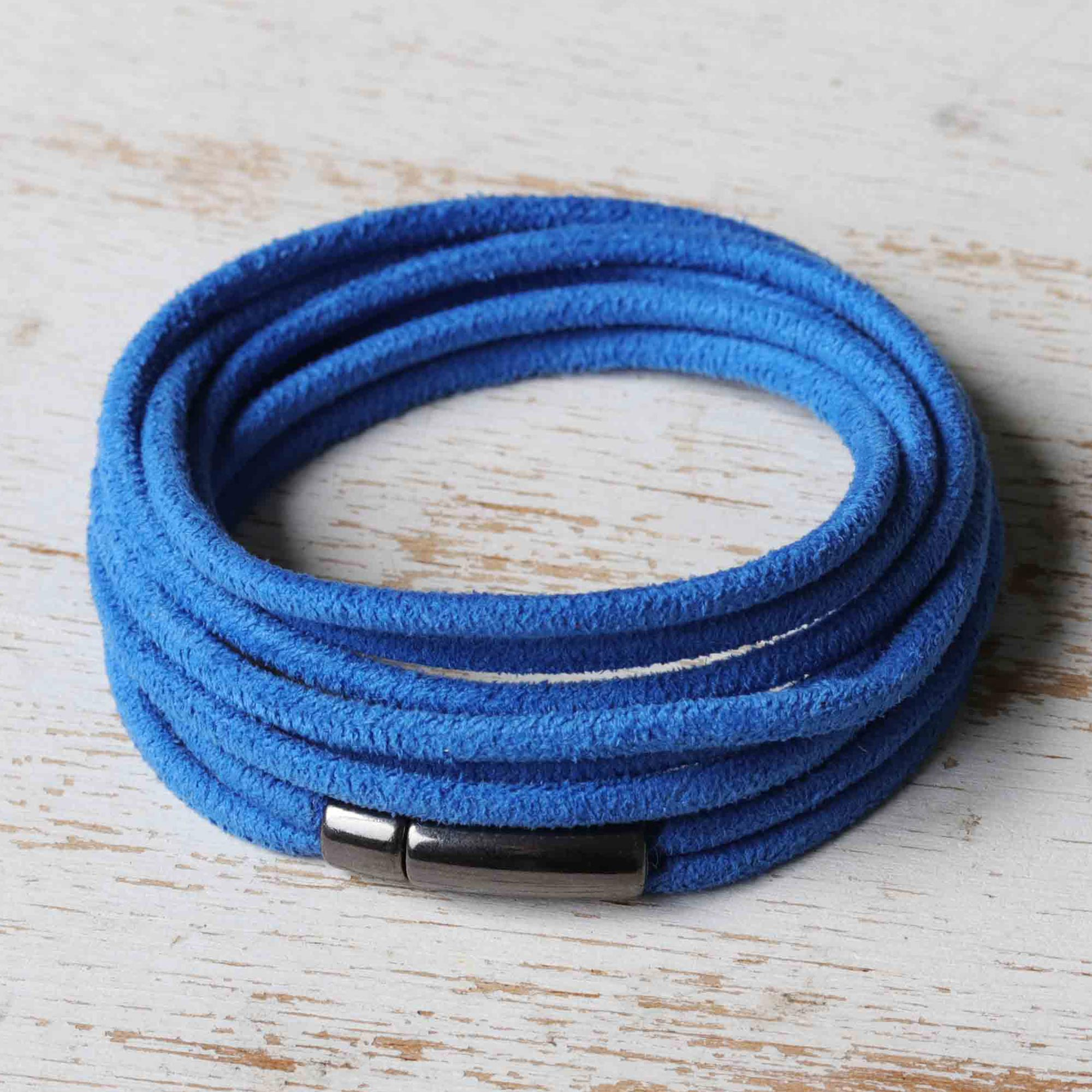 Light Blue Double Leather Bracelet
