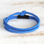 Suede wrap bracelet, 'Charming Blue' - Blue Suede Wrap Bracelet with Knot and Double Strands (image 2b) thumbail