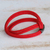 Suede wrap bracelet, 'Celtic Charm' - Red Suede Wrap Bracelet with Celtic Knot and Double Strands (image 2b) thumbail