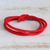 Suede wrap bracelet, 'Celtic Charm' - Red Suede Wrap Bracelet with Celtic Knot and Double Strands (image 2c) thumbail