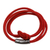 Suede wrap bracelet, 'Celtic Charm' - Red Suede Wrap Bracelet with Celtic Knot and Double Strands (image 2e) thumbail