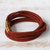 Gold-accented suede wrap bracelet, 'Russet Chic' - Suede Wrap Bracelet with 18k Gold-Plated Clasp Closure (image 2b) thumbail