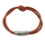 Suede strand bracelet, 'Lovely Terracotta' - Brown Suede Strand Bracelet with Knot Handcrafted in Brazil thumbail