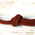 Suede strand bracelet, 'Lovely Terracotta' - Brown Suede Strand Bracelet with Knot Handcrafted in Brazil (image 2c) thumbail