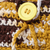 Münzgeldbörse aus Baumwolle, 'Miss Goldenrod' - Gehäkelte Goldenrod Cotton Coin Purse mit Knopfverschluss