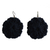 Gehäkelte Ohrringe, 'Dark Floral Sense', baumelnd - Blumige Ohrringe aus Baumwolle mit schwarzem Häkelmuster
