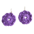 Crocheted dangle earrings, 'Wisteria Floral Sense' - Floral Cotton Dangle Earrings with Wisteria Crocheted Design