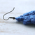 Gehäkelte Ohrringe, 'Blue Floral Sense', baumelnd - Blumige Ohrringe aus Baumwolle mit blauem Häkeldesign