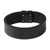 Leather wristband bracelet, 'Jet Sophistication' - Modern Jet Leather Wristband Bracelet with Magnetic Clasp (image 2d) thumbail