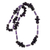 Amethyst and cultured pearl long beaded necklace, 'Purple Break' - Handcrafted Amethyst and Cultured Pearl Long Beaded Necklace (image 2a) thumbail