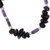 Amethyst and cultured pearl long beaded necklace, 'Purple Break' - Handcrafted Amethyst and Cultured Pearl Long Beaded Necklace (image 2d) thumbail