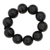 Agate beaded stretch bracelet, 'Black Incantation' - Black Agate Beaded Stretch Bracelet from Brazil