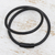 Leather wrap bracelet, 'Dark Delight' - Handmade Black Leather Wrap Bracelet with Magnetic Clasp (image 2) thumbail