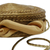 Goldene Grasschleuder - Golden Grass Sling mit Kunstlederband und goldenem Reißverschluss