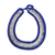 Collar llamativo de ganchillo con soda pop-top - Collar llamativo de soda pop-top de aluminio de ganchillo azul