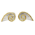 Gold-accented stud earrings, 'Golden Snail' - 18k Gold-Accented Snail Stud Earrings from Brazil